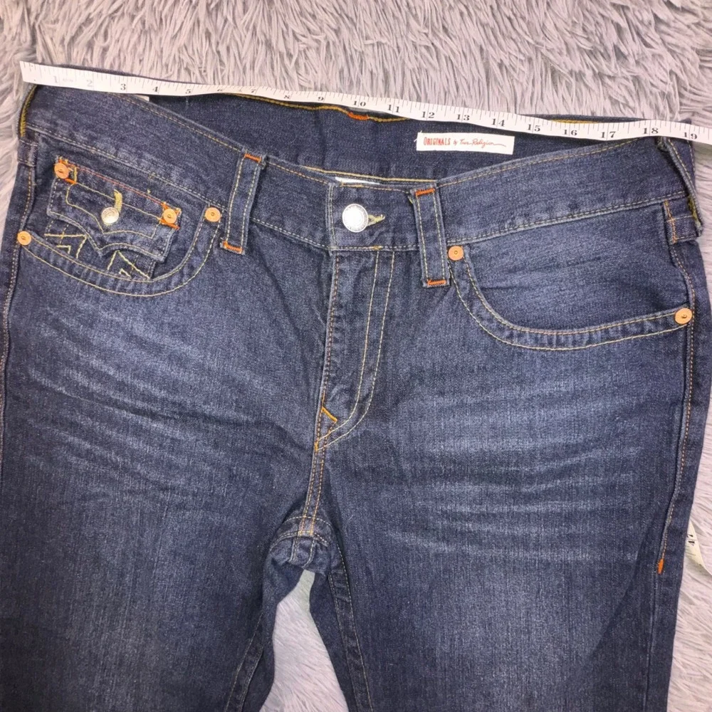 True Religion Jeans Mens 38‎ Ricky Straight Relaxed Loose Baggy Dark Horseshoe